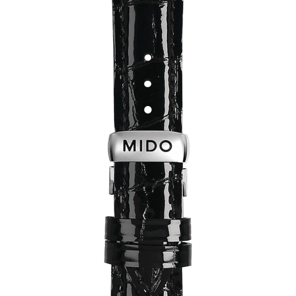 Montre Mido Baroncelli Lady Diamonds Auto Cadran Blanc Bracelet Cuir 33MM