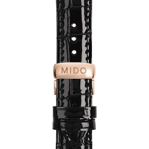 Montre Mido Baroncelli Lady Diamonds Auto Cadran Blanc Bracelet Cuir 33MM