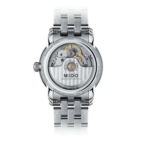 Montre Mido Baroncelli Lady Diamonds Auto Cadran Argent Bracelet Acier 33MM