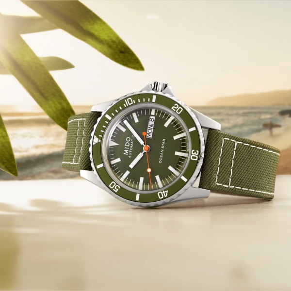 Montre Mido Ocean Star Tribute Cadran Vert Bracelet Nato