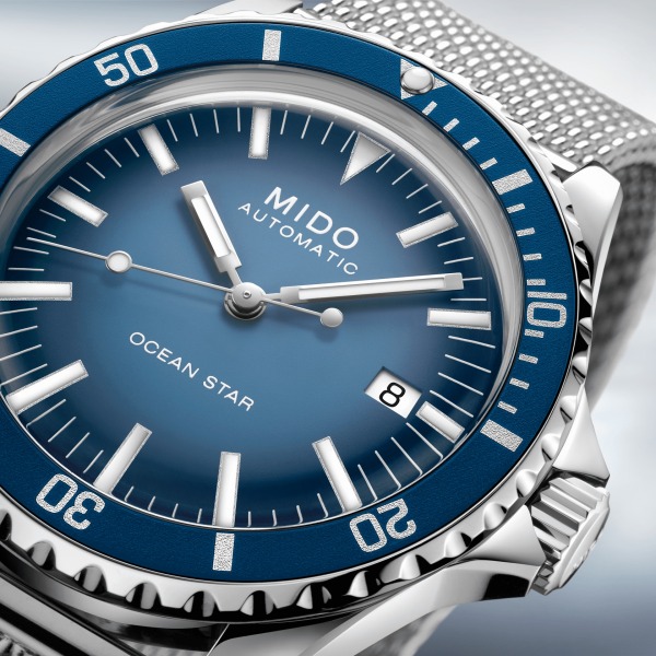 Montre Mido Ocean Star Tribute Cadran Bleu Bracelet Acier