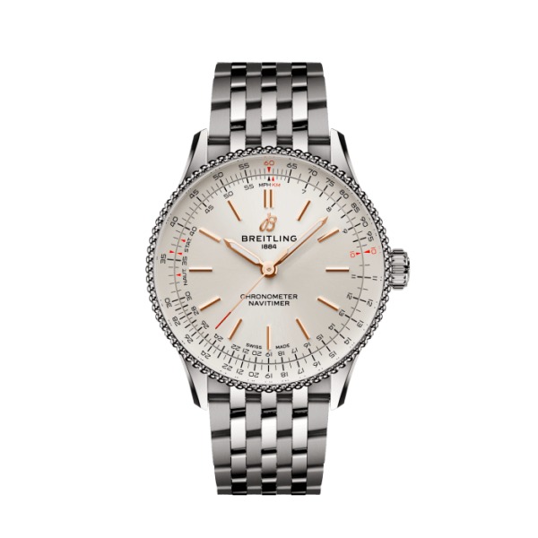 Breitling Navitimer Automatic 36 Lunette Perlée Bracelet Acier