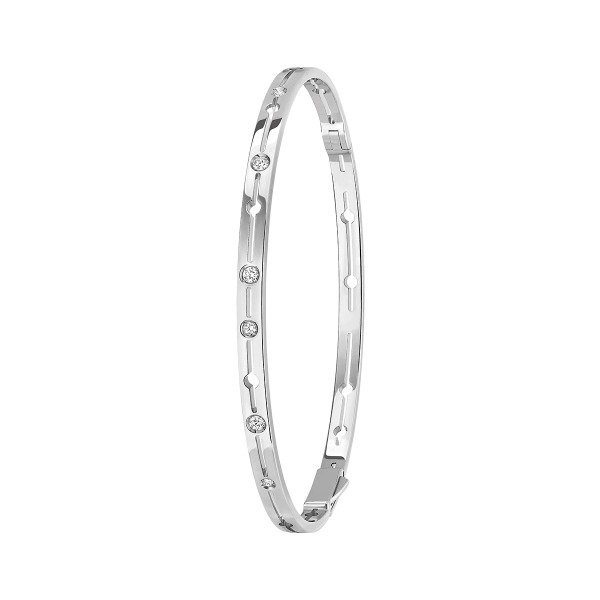 Bracelet Dinh Van Pulse Petit Modèle Or blanc & Diamants