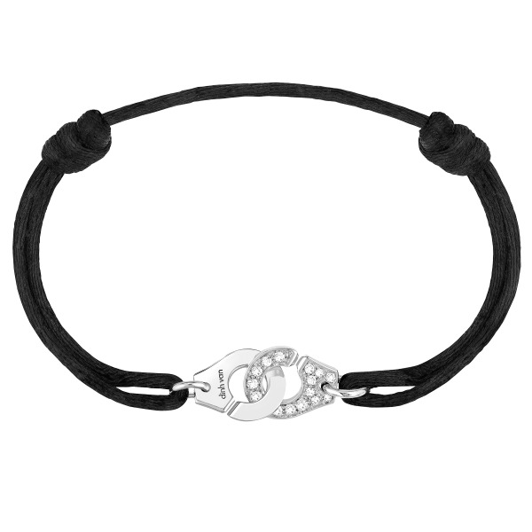 Bracelet Dinh Van Cordon Menottes R10 Or Blanc & Diamants