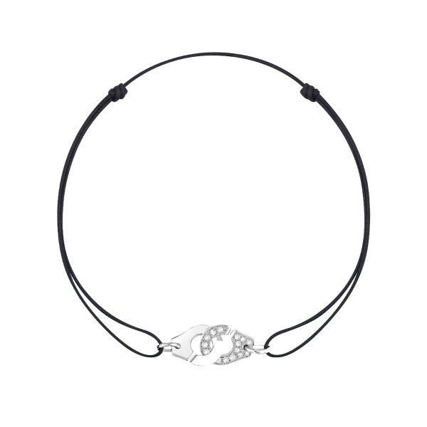 Bracelet Dinh Van Cordon Menottes R10 Or Blanc & Diamants