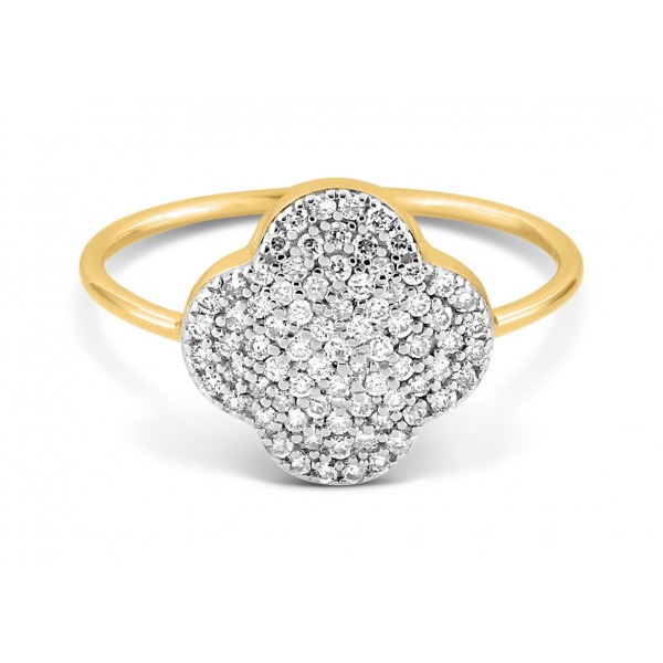 Bague Morganne Bello Chance Diamants Sertis Or Jaune