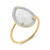 Bague Morganne Bello Alma Nacre Blanche & Diamants Or Jaune