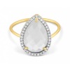 Bague Morganne Bello Alma Nacre Blanche & Diamants Or Jaune