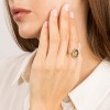 Bague Morganne Bello Alma Quartz Olive & Diamants Or Jaune