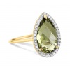 Bague Morganne Bello Alma Quartz Olive & Diamants Or Jaune