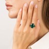 Bague Morganne Bello  Victoria Lys Grande Agate Verte & Diamants Or Jaune