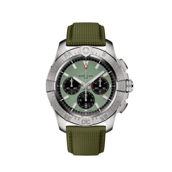 Montre Breitling Avenger B01 Chronograph 44 Cadran Vert Bracelet Cuir