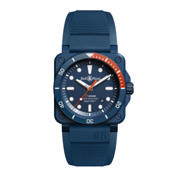 Montre Bell & Ross BR 03-92 Diver Tara Bracelet Caoutchouc Bleu