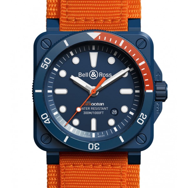 Montre Bell & Ross BR 03-92 Diver Tara Bracelet Caoutchouc Bleu