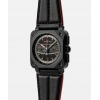 Montre BELL & ROSS BR 03-94 BlackTrack Bracelet Cuir Noir