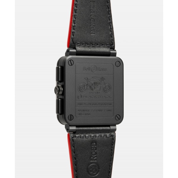 Montre BELL & ROSS BR 03-94 BlackTrack Bracelet Cuir Noir