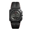 Montre BELL & ROSS BR 03-94 BlackTrack Bracelet Cuir Noir