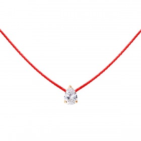 Collier Redline Son Altesse Or Rose & Diamant sur Fil Rouge