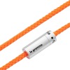 Bracelet Le Gramme câble le 7g nato orange & argent 925 poli lisse