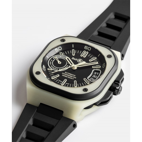 Montre BELL & ROSS BR-X5 GREEN LUM Bracelet Caoutchouc