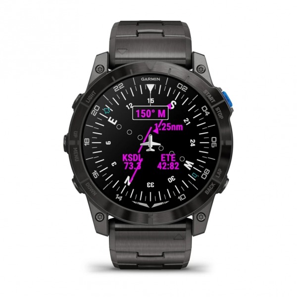 Montre Garmin D2 Mach 1 Pro Aviator Bracelet Titane