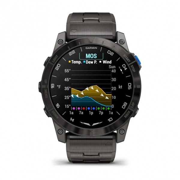 Montre Garmin D2 Mach 1 Pro Aviator Bracelet Titane