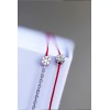 Bracelet Redline Illusion Diamants  0.05 ct Or Blanc Fil Rouge