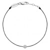 Bracelet Redline Illusion Diamants  0.05 ct Or Blanc Fil Noir