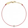 Bracelet Redline Illusion Diamants  0.05 ct Or Jaune Fil Rouge