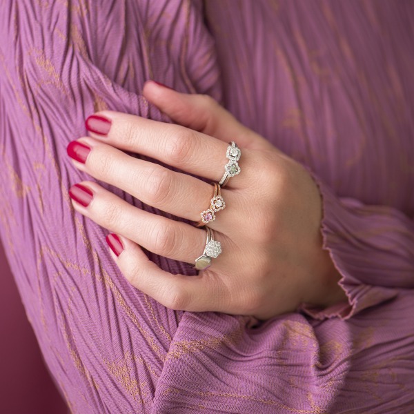 Bague One More Salina Saphir Vert et Diamants Or Blanc