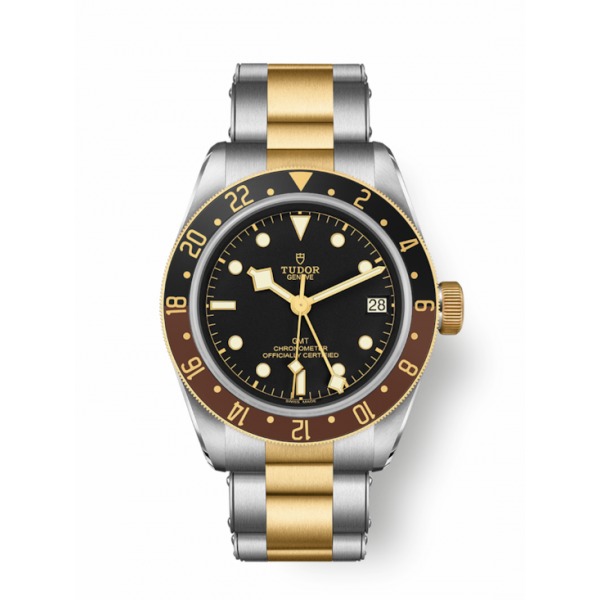 MONTRE HOMME TUDOR BLACK BAY GMT OR & ACIER