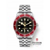 MONTRE HOMME TUDOR BLACK BAY 41 MM LUNETTE ROUGE BRACELET EN ACIER