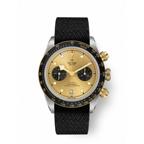 MONTRE HOMME TUDOR BLACK BAY CHRONO BRACELET TISSU NOIR