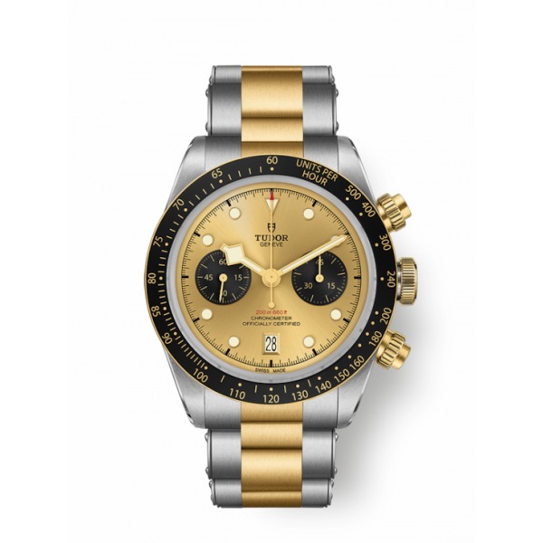 MONTRE HOMME TUDOR BLACK BAY CHRONO BRACELET ACIER & OR JAUNE