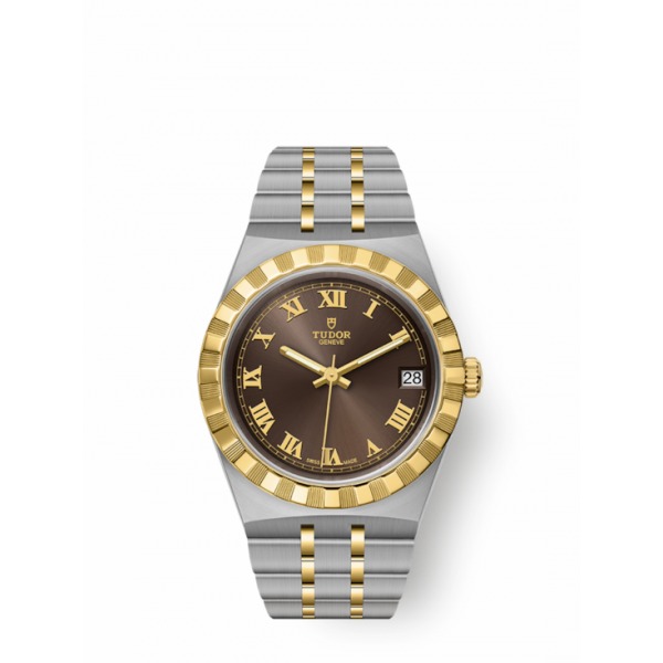Montre Femme Tudor Royal 38mm Cadran Chocolat Index Diamants