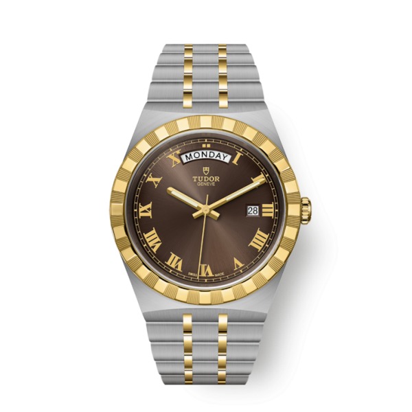 Montre Tudor Royal 41mm Cadran Chocolat Lunette Or Jaune