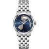 Montre Hamilton Jazzmaster Open Heart Lady Auto cadran bleu bracelet acier 36 mm