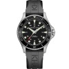 Montre Hamilton Khaki Navy Scuba Auto Cadran Noir Bracelet Caoutchouc 43mm