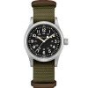 Montre Hamilton Khaki Field Mechanical Cadran Noir Bracelet Nato Vert