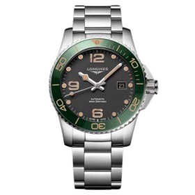 Montre Longines Hydroconquest 41mm Auto Lunette Verte Cadran Noir
