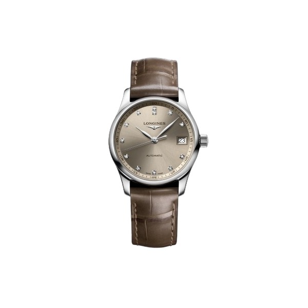 Montre Longines Master Collection Auto Bracelet Cuir Cadran Beige