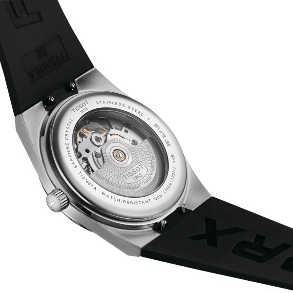 Montre Tissot PRX Powermatic 80 Cadran Noir Bracelet Caoutchouc