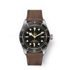 MONTRE HOMME TUDOR BLACK BAY FIFTY-EIGHT NOIR BRACELET EN CUIR BRUN