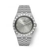 Montre Femme Tudor Royal 41mm Boîtier Acier Cadran Argenté serti de diamants