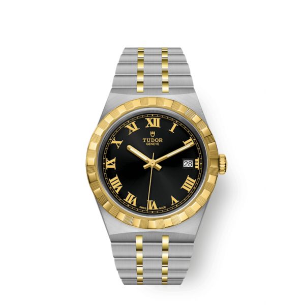 Montre Homme Tudor Royal 38mm Boîtier Acier Lunette Or Jaune