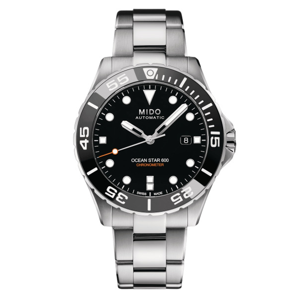 Montre Mido Ocean Star 600 Chronometer Cadran Noir Bracelet Acier