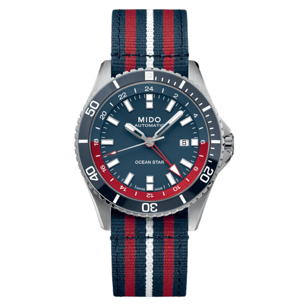 Montre Mido Ocean Star GMT Cadran Bleu Bracelet Acier