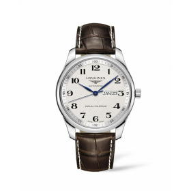 Montre Longines Master Collection Auto Bracelet Cuir Cadran Argenté