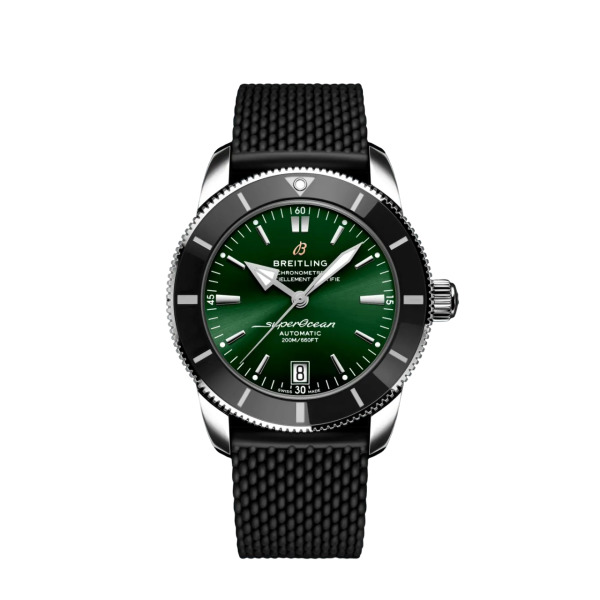 Montre Breitling Superocean Héritage 42 mm Cadran Vert bracelet Caoutchouc