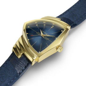 Montre Hamilton Ventura Classic Quartz cadran bleu bracelet cuir